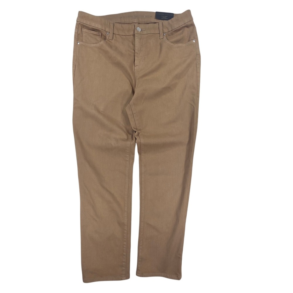 Chico's 2 So Slimming Girlfriend Ankle Jeans Brown Sugar Cafe Latte 12 Women New